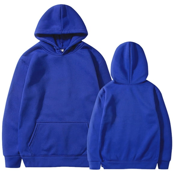 Daznico Sweatshirt for Women - Women Solid Rope Hoodie Long Sleeve Pullover Hoodie, Hooded Sweatshirt Women,Color:Blue Size:3XL