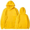 thumbnail image 1 of Daznico Sweatshirt for Women - Women Solid Rope Hoodie Long Sleeve Pullover Hoodie, Hooded Sweatshirt Women,Color:Yellow Size:3XL, 1 of 3