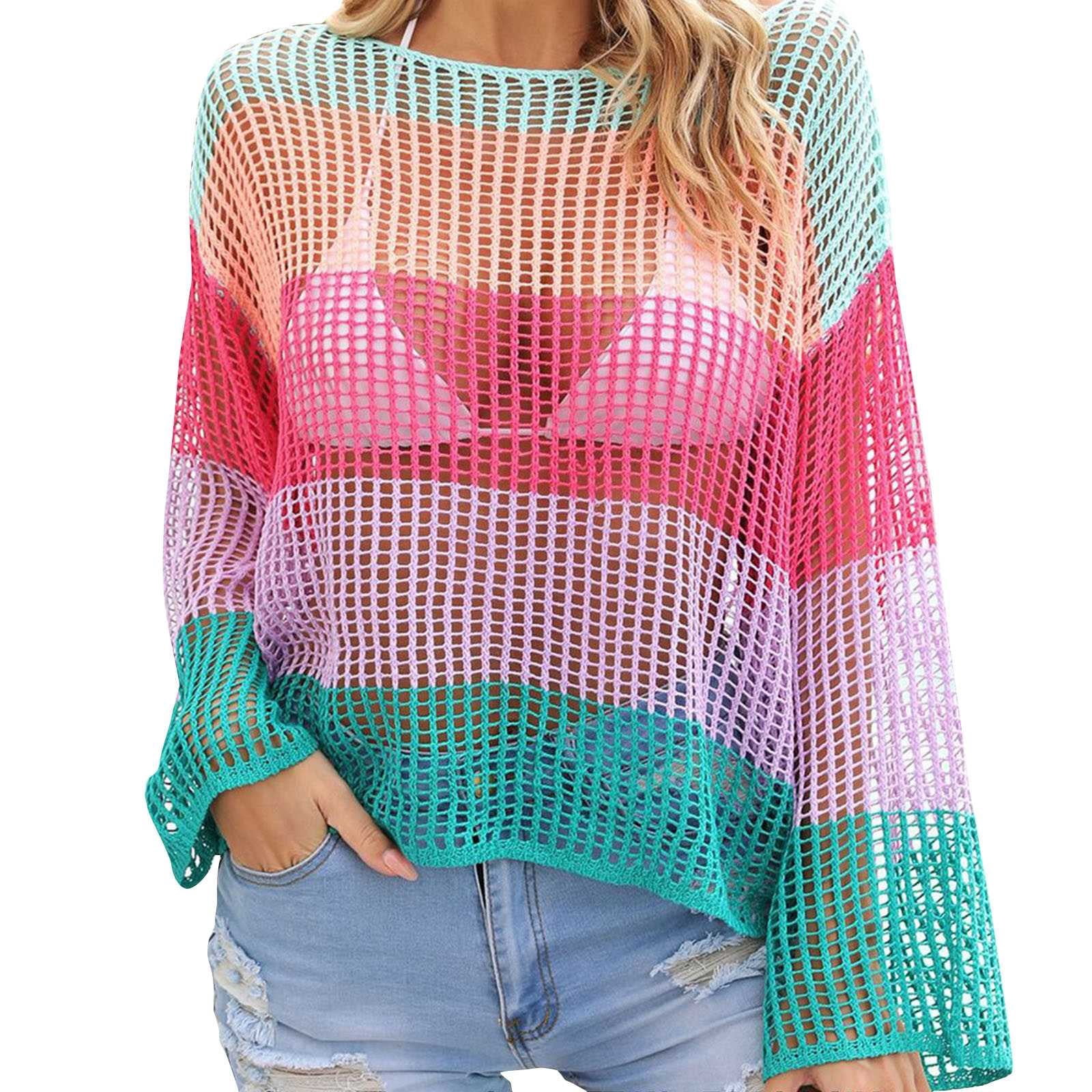 Daznico Swimsuit Coverup for Women,Hollowed Out Beach Sunscreen Smock Sexy Swimsuit Smock,Cover