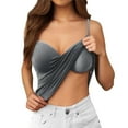 thumbnail image 1 of Daznico Tank Tops for Women,Shelf Bra Camisoles Adjustable Spaghetti Strap Tank Tops Basic Layer,Size L, 1 of 6