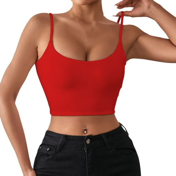 Daznico Tank Tops for Women,Summer Crop Strap Back Heart Inner Wear for Women Outerwear Top,Size M