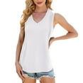 thumbnail image 1 of Daznico Tank Tops for Women,Women's Summer V Neck with Loose Sleeveless Vest T Shirt,Size L, 1 of 5