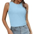 thumbnail image 1 of Daznico Tank Tops for Women,Womens Tank Tops Eyelet Loose Casual Summer Tops Crew Neck Basic Sleeveless Shirts Trendy,Size XXL, 1 of 5