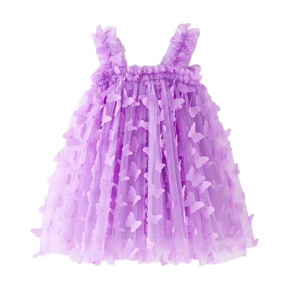 Daznico Toddler Girls Sleeveless Holiday Party Dress Dance Party Dresses Clothes,Mardi Gras Clothing,12-18 Months