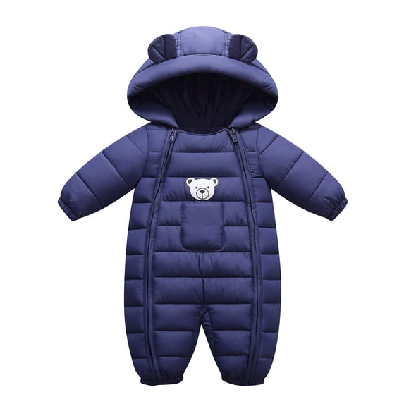 Daznico Toddler Kids Baby Girls Boys Hooded Outdoor Thick Warm Windproof Coat Romper Jumpsuit Jacket Snowsuit,Kids Winter Coat,12-18 Months
