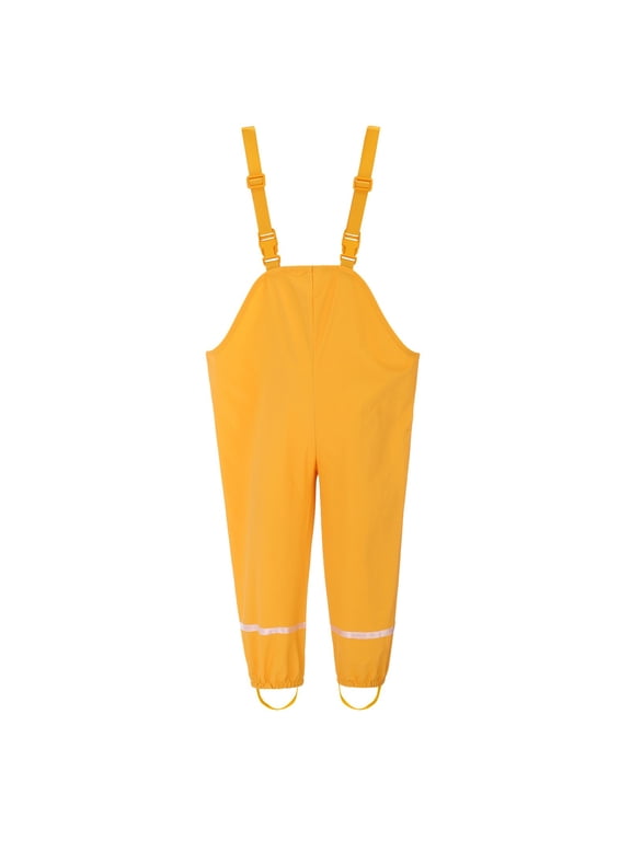 Toddler Kids Boys Girls Rain Dungarees Windproof Waterproof Mud Jumpsuit Clothes,5-6 Years