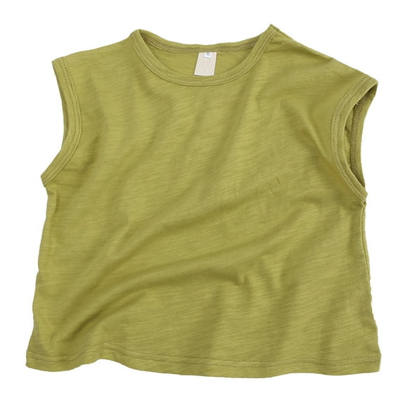 Daznico Toddler Kids Girls Boys Short Classic Loose Soft Sleeveless Solid T Shirt Tee Tops Clothes,3 Years