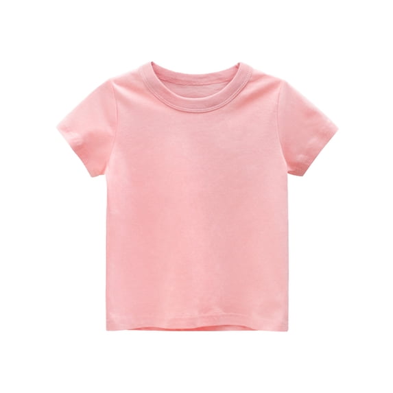 Daznico Toddler Kids Girls Boys Short Sleeve Basic T Shirt Casual Summer Tees Shirt Tops Solid Color,6 Years
