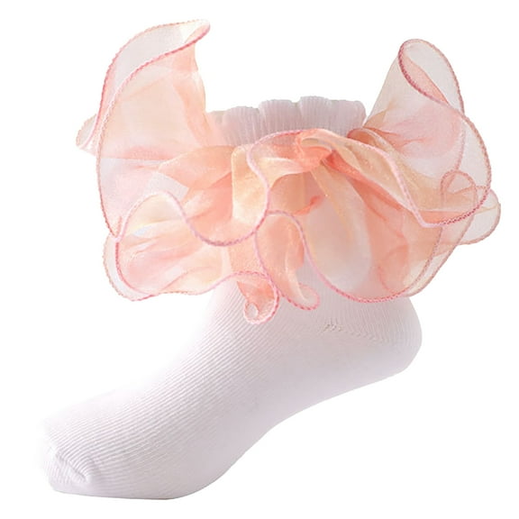 Daznico Toddler Socks Floor Socks Lace Socks with Ripple and Ruffle Socks for Toddler Girls