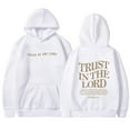 thumbnail image 1 of Daznico Trust in the Lord Hoodie, Women's Reversible Floral Print Long Sleeve Hoodie with Pocket,Size M, 1 of 3