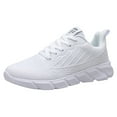 thumbnail image 1 of Daznico Unisex Minimalist Sneakers 2025 - Matching Solid Color Couple Shoes with Cushion, Breathable Lace-Up Design,Color:White,Size:9.5, 1 of 9