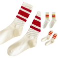 thumbnail image 1 of Daznico Unisex Ribbed Knit Mid Crew Socks Multi Striped Elastic Breathable Stretch Stockings s Footwear for Daily Casual Outfits, 1 of 3