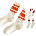 thumbnail image 1 of Daznico Unisex Ribbed Knit Mid Crew Socks Multi Striped Elastic Breathable Stretch Stockings s Footwear for Daily Casual Outfits, 1 of 3