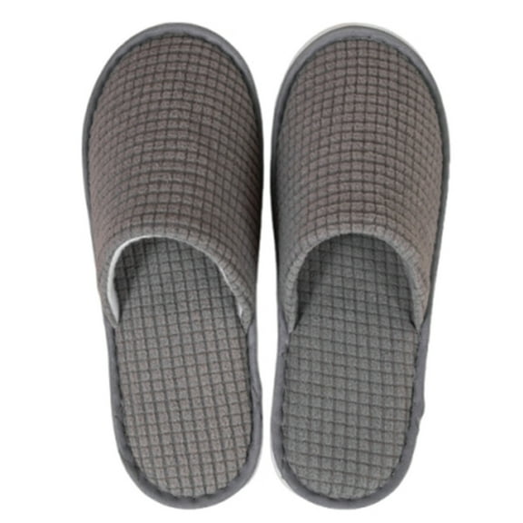 Daznico Unisex Summer Slippers Non- Thick Sole Indoor Bathroom House Shoes Soft Comfortable for Home Hotel Travel Guest Portable,Color:Grey,Sizeï¼11.5