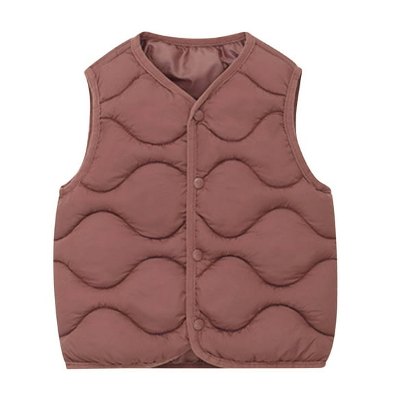 Daznico Vest for Kids Boys Girls Lightweight Warm Vest Sleeveless Button Casual Fall Winter Clothes,Kids Winter Coat,18-24 Months