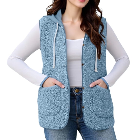 Daznico Vest for Versatile Hooded Jacket and Vest for Winter,Womens Vest,Jackets for Women,S