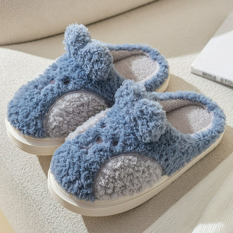 Daznico Warm Slippers Shoes Keep Slippers Warm Winter Men Plush Slip On Home Flat Furry Open Couples Toe Men s Slipper 11