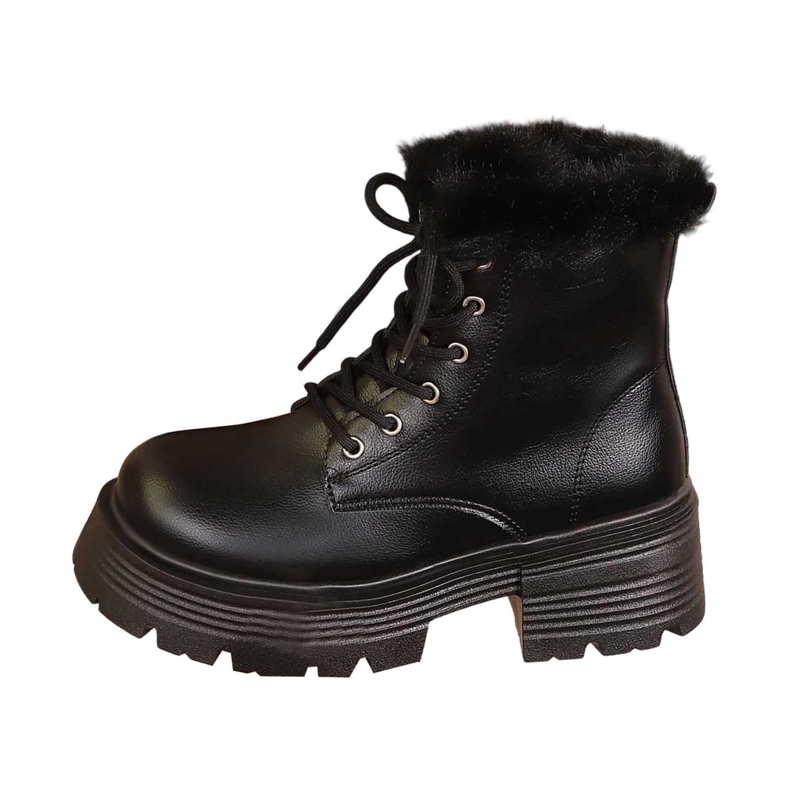 Daznico Winter Boots for Women,Winter Ankle Boots Platform Sole Heel ...