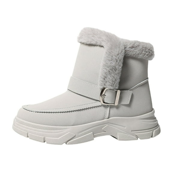 Daznico Winter Boots for Women,Winter Snow Boots Solid Color Ankle Boots with for Comfort and Warmth In Cold Weather Seasons,Shoes for Winter,Size:5.5