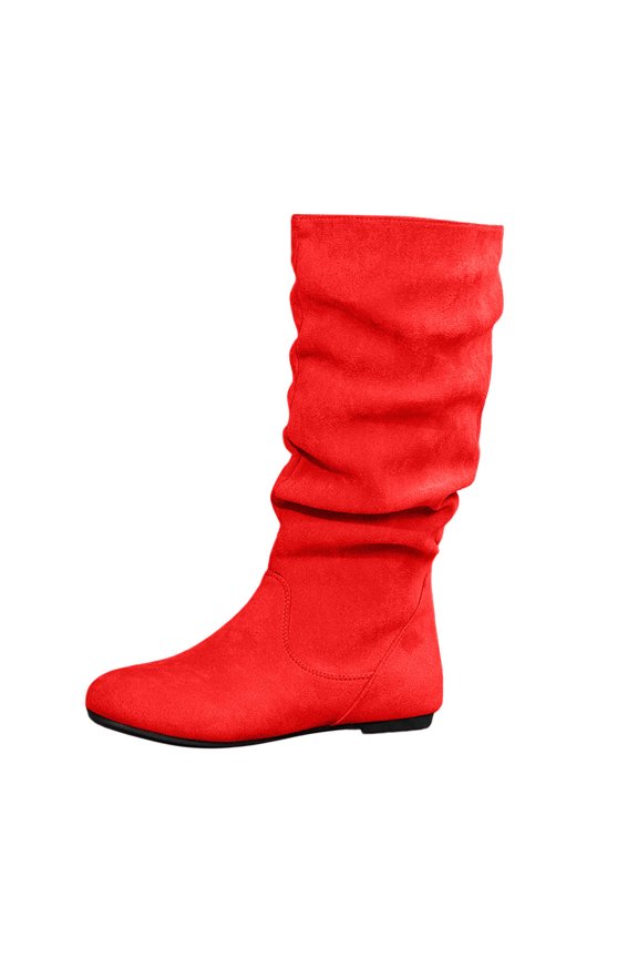 Winter Boots for Women,Fall and Winter Women's Boots Cowboy Cloth Heel Low Heel High Boots,Shoes for Winter,Size:9..5