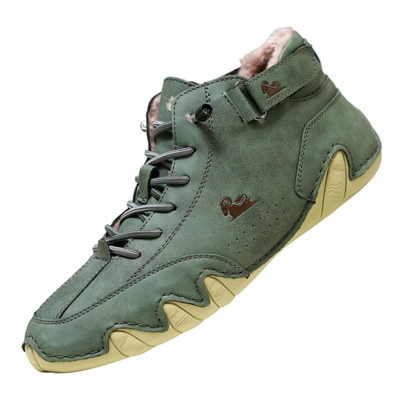 Daznico Winter Boots for Women,Men's PU Leather Casual Shoes Trend Men's Boots Short Boots Ankle Boots,Shoes for Winter,Size:11.5