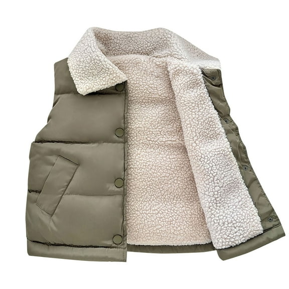 Daznico Winter Children's Vest Lamb Coat,Kids Winter Coat,3-4 Years