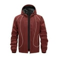 thumbnail image 1 of Daznico Winter Coats for Men,Reflective Hooded Casual Jacket Lightweight Windbreaker Outdoor Sports Lined Full Zip Up Coat for Daily Streetwear and Hiking,Size:XXL, 1 of 3