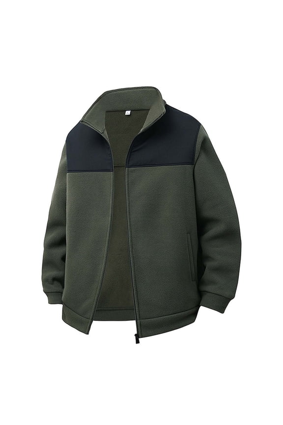 Winter Coats for Men,Men's Lined Thickened Jacket for Fall and Winter Casual Wear Stand Up Collar Top for Guys,Size:XXL