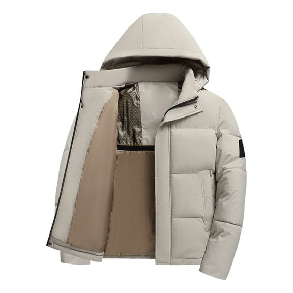 Daznico Winter Coats for Men,Winter Warm Thickened Down Alternative Coat for Business Casual Outdoor Windproof Lightweight Jacket,Size:5XL