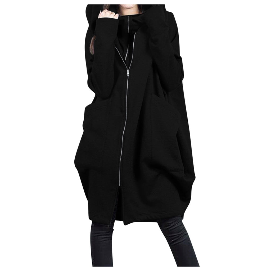 Daznico Winter Coats for Women Women Full Zip Hoodie Long Cardigan ...