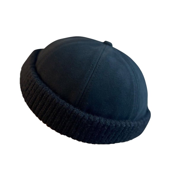 Daznico Winter Fisherman Hats Warm Knit Brimless Hat Retro Cap Adjustable