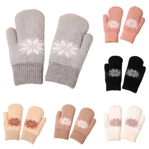 Daznico Winter Gloves, Winter Jacquard for Thermal Cold Weather Warm Knitted Mittens Outdoor Cycling Windproof Touchscreen Compatible