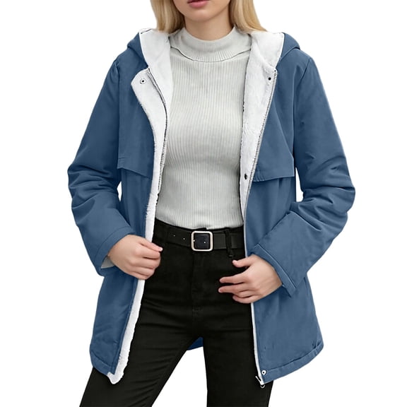 Daznico Winter Jacket Warm and Thick Hooded Casual Coat,L