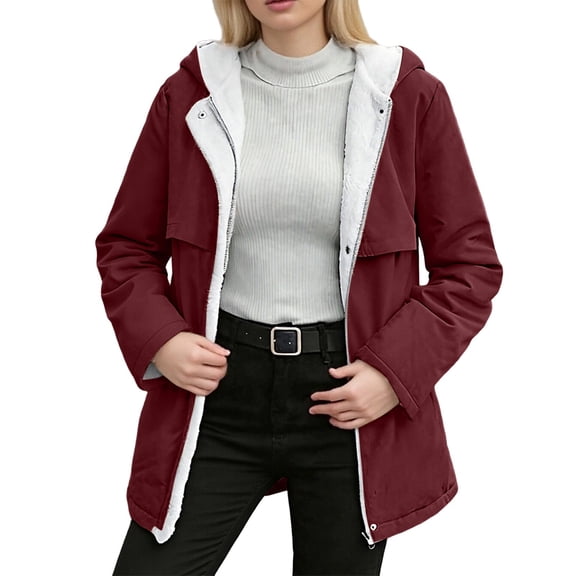 Daznico Winter Jacket Warm and Thick Hooded Casual Coat,L