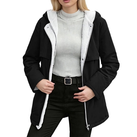 Daznico Winter Jacket Warm and Thick Hooded Casual Coat,M