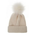 thumbnail image 1 of Daznico Winter Knitted Baby Hat with Ear Flaps Extra Warm Yarn Beanie Pom Poms Boys Girls Cold Weather Cap, 1 of 3