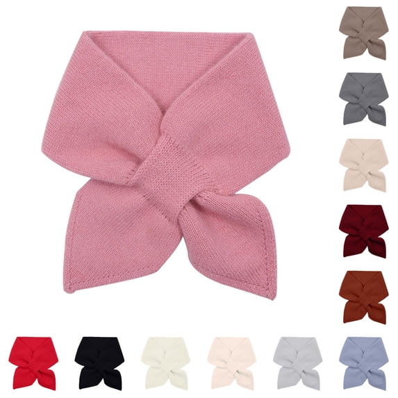 Daznico Winter Knitted Neck Warmer Scarf Loop Thermal Lined Collar for Cold Weather