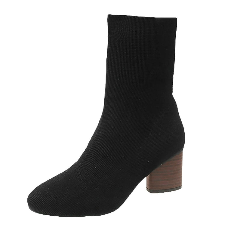 Black fabric booties discount