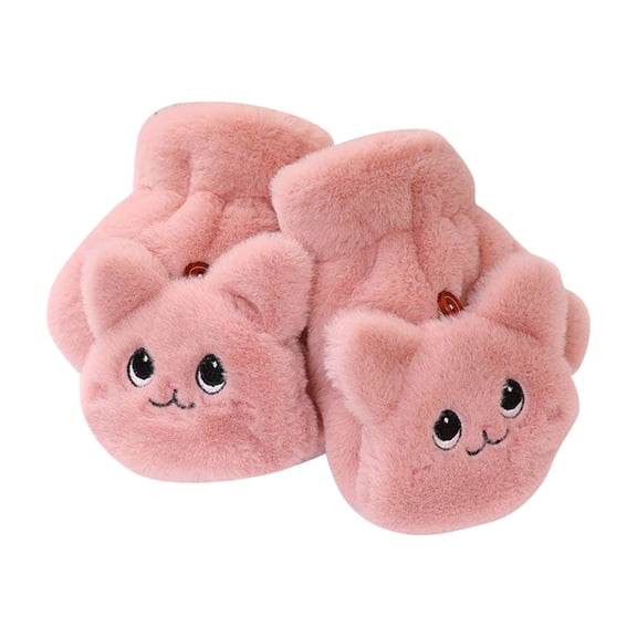 Daznico Women Girls Cute Panda Cat Mittens Gloves Fingerless Half Finger Thick Winter