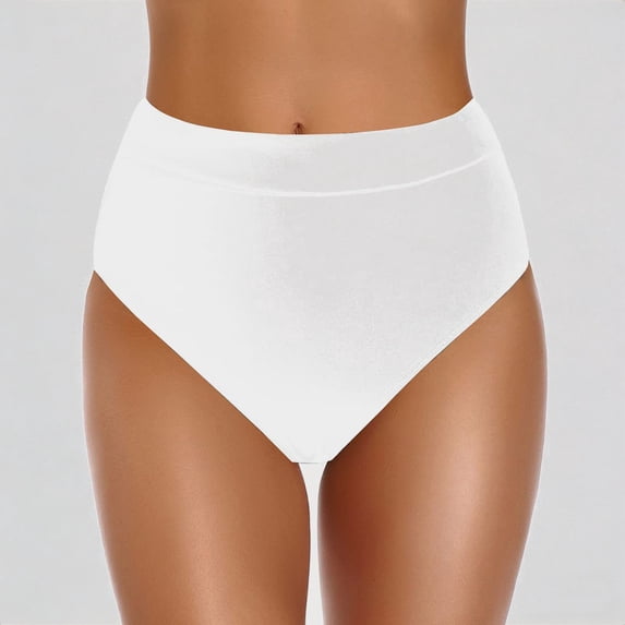 Daznico Women High Waisted Bikini Bottoms High Cut Swim Bottom Full Coverage Swimsuit Bottom Sports Yoga Shorts Skirt Swimbottom,M