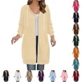 thumbnail image 1 of Daznico Women Longline Zip Up Hoodie Jacket Raglan Long Sleeve Side Pockets Loose Fall Winter Soft Lightweight Open Front Hooded Cardigan Sweatshirt,XL, 1 of 4