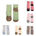 thumbnail image 1 of Daznico Women Mid Crew Ribbed Socks Stripe Cartoon Cat Face Novelty Print Soft Breathable Stretch Stockings for Girls Daily Casual Cute Outfit Matching, 1 of 5