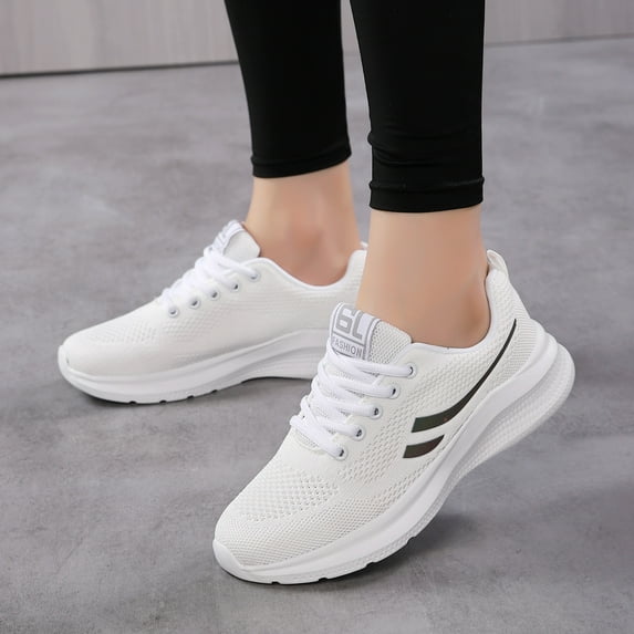 Daznico Women Sneakers Fashionable Colored Thick Sole Mesh Breathable Comfortable Non Lace Up Casual Shoes,Womens Sneakers,Size 8