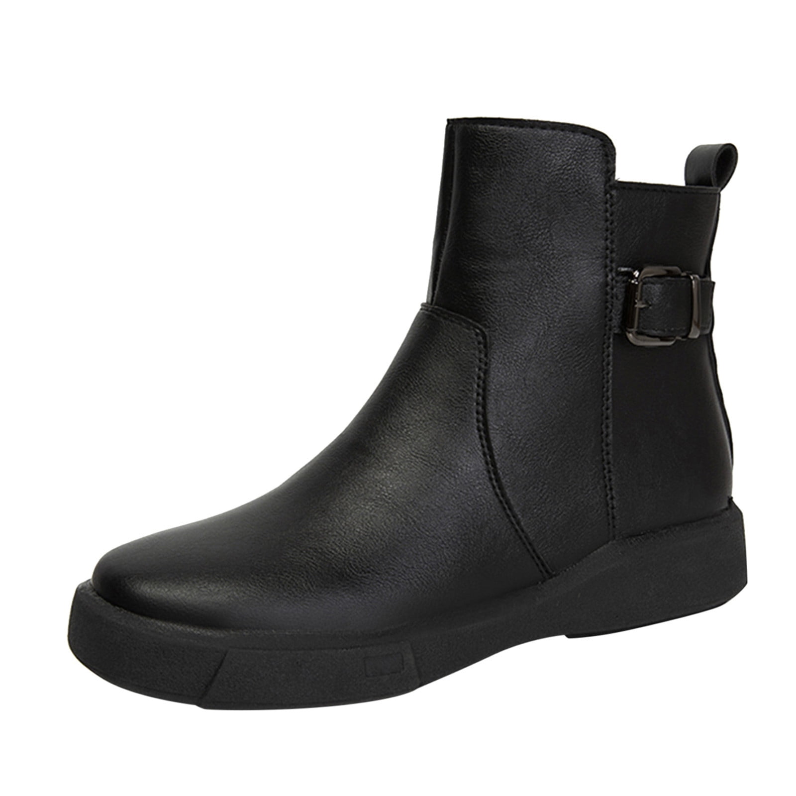 Comfortable flat hot sale black boots