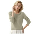 thumbnail image 1 of Daznico Women's 100% Merino Wool Base Layer Shirt Top Crewneck Long Sleeve Tee Pullover Sweaters,Size S, 1 of 5