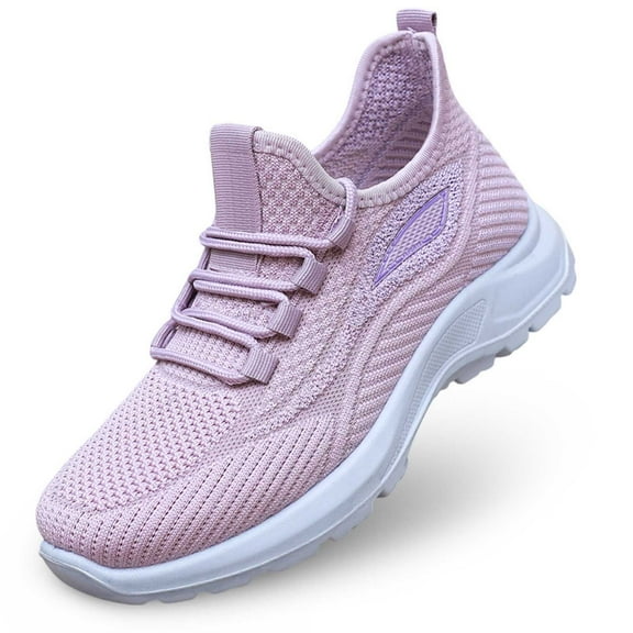 Daznico Women's Breathable Mesh Sneakers - Non- Casual Sports Shoes for Everyday Comfort,Color:Purple,Size:6.5