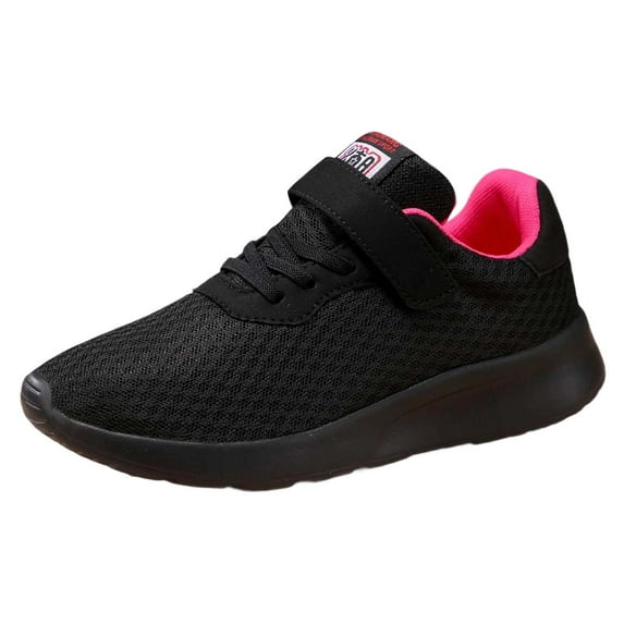 Daznico Women's Breathable Mesh Walking Shoes - Wide Width Slip-Resistant Sneakers for Outdoor, Gym & Casual Wear,Color:Hot Pink,Size:7.5