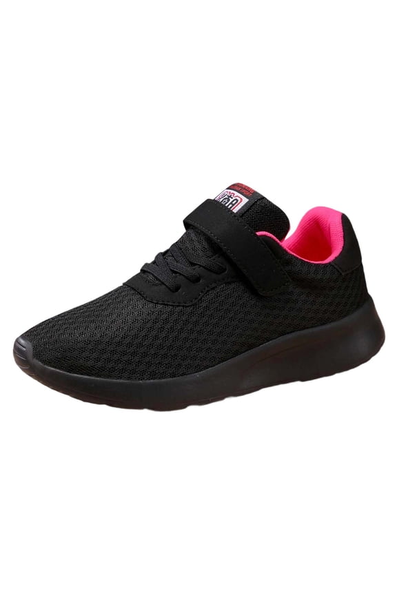 Women's Breathable Mesh Walking Shoes - Wide Width Slip-Resistant Sneakers for Outdoor, Gym & Casual Wear,Color:Hot Pink,Size:7.5