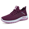 thumbnail image 1 of Daznico Women's Breathable Running Shoes - Lightweight Mesh Sneakers with Soft Sole for Gym, Jogging & Casual Wear - Comfortable Lace-Up Design,Color:Dark Purple,Size:8.5, 1 of 8