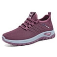 thumbnail image 1 of Daznico Women's Breathable Running Shoes - Lightweight Mesh Sneakers with Soft Sole for Gym, Jogging & Casual Wear - Comfortable Lace-Up Design,Color:Purple,Size:7.5, 1 of 7
